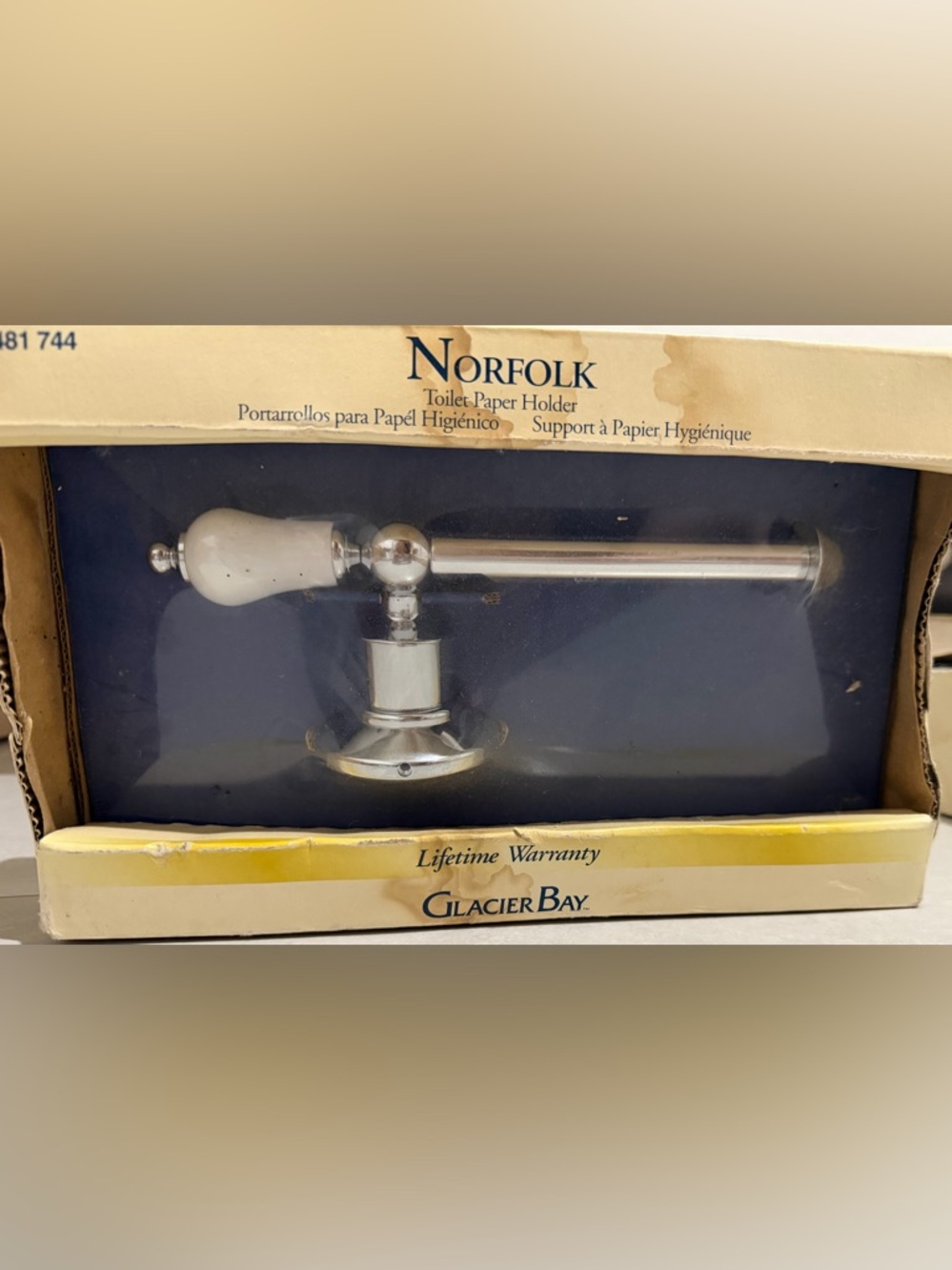 Glacier Bay Norfolk Toilet Paper Holder Metal Chrome Wall Mounted 481744